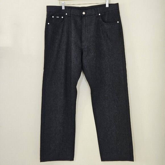 Boss Hugo Boss Pants Mens 40 x34 (31) Gray Zip Fly Classic Deisgner Wool Blend - Picture 1 of 16
